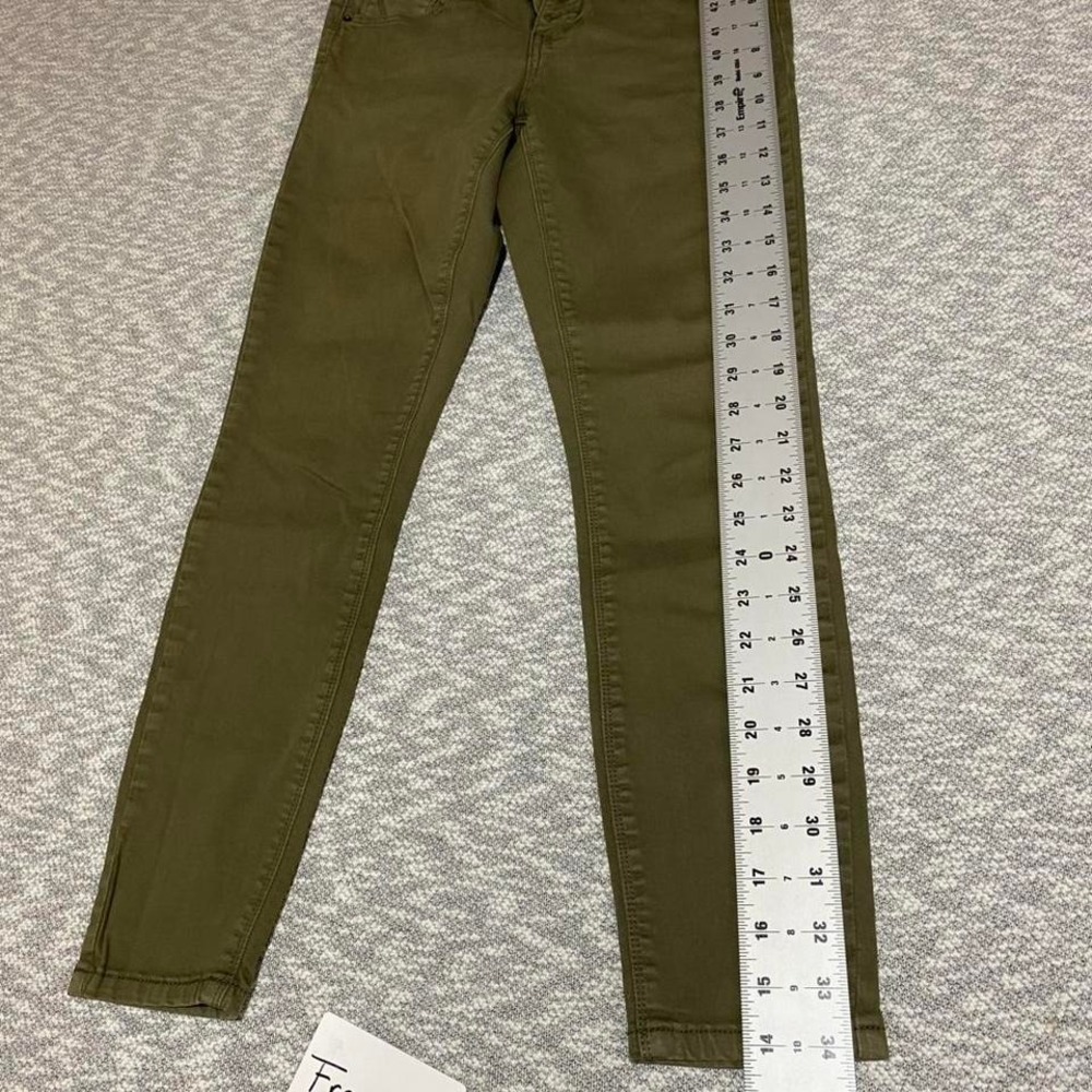 Ashley Mason olive green denim skinny jeans women 5. SKU-A93#denim #highwaisted - Picture 5 of 8